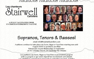 Fall Auditions – Tenors, Sopranos and Basses Step Forward!!