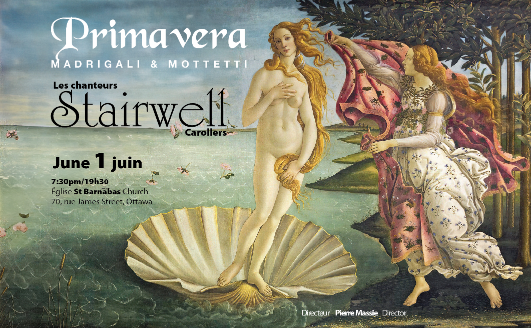 Concert de printemps des Chanteurs Stairwell 2024, samedi 1er juin à 19h30